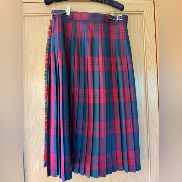Vintage Moffat Woollens Made in Scotland Wrap Tartan Plaid Wool Skirt / 16 - Picture 6 of 14